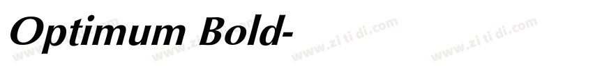 Optimum Bold字体转换